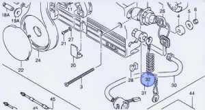 Suzuki Emergency stop switch assembly 37820-93J05-000 (click for enlarged image)